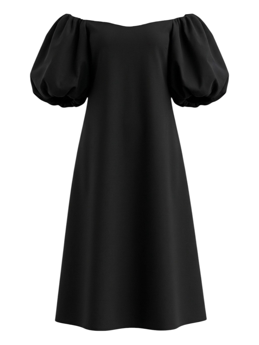Banana Republic Black Puff Sleeve Off Shoulder Maxi Dress Size - 2 Tall